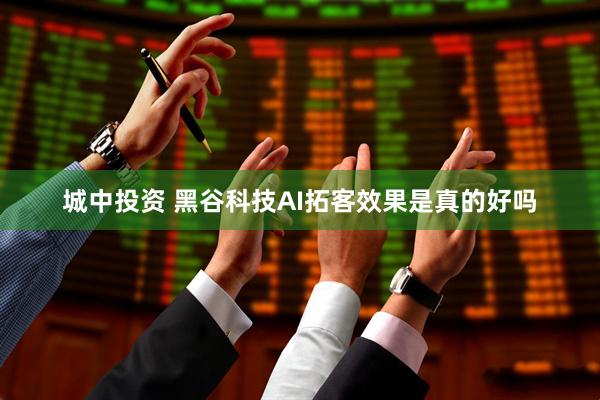 城中投资 黑谷科技AI拓客效果是真的好吗